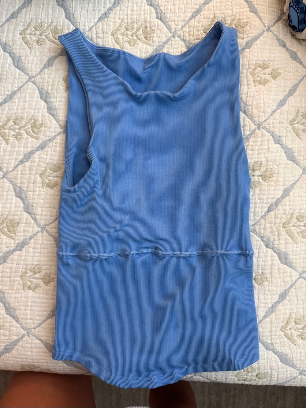 Free People Ribbed Scoop Tank Top - Periwinkle Blue